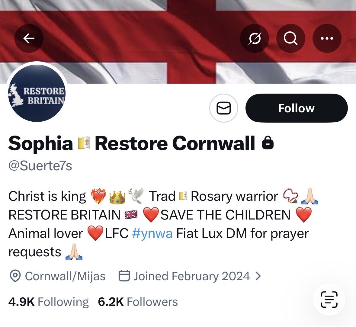 Sophia Restore Cornwall 🇬🇧💙🇻🇦📿 tweet media