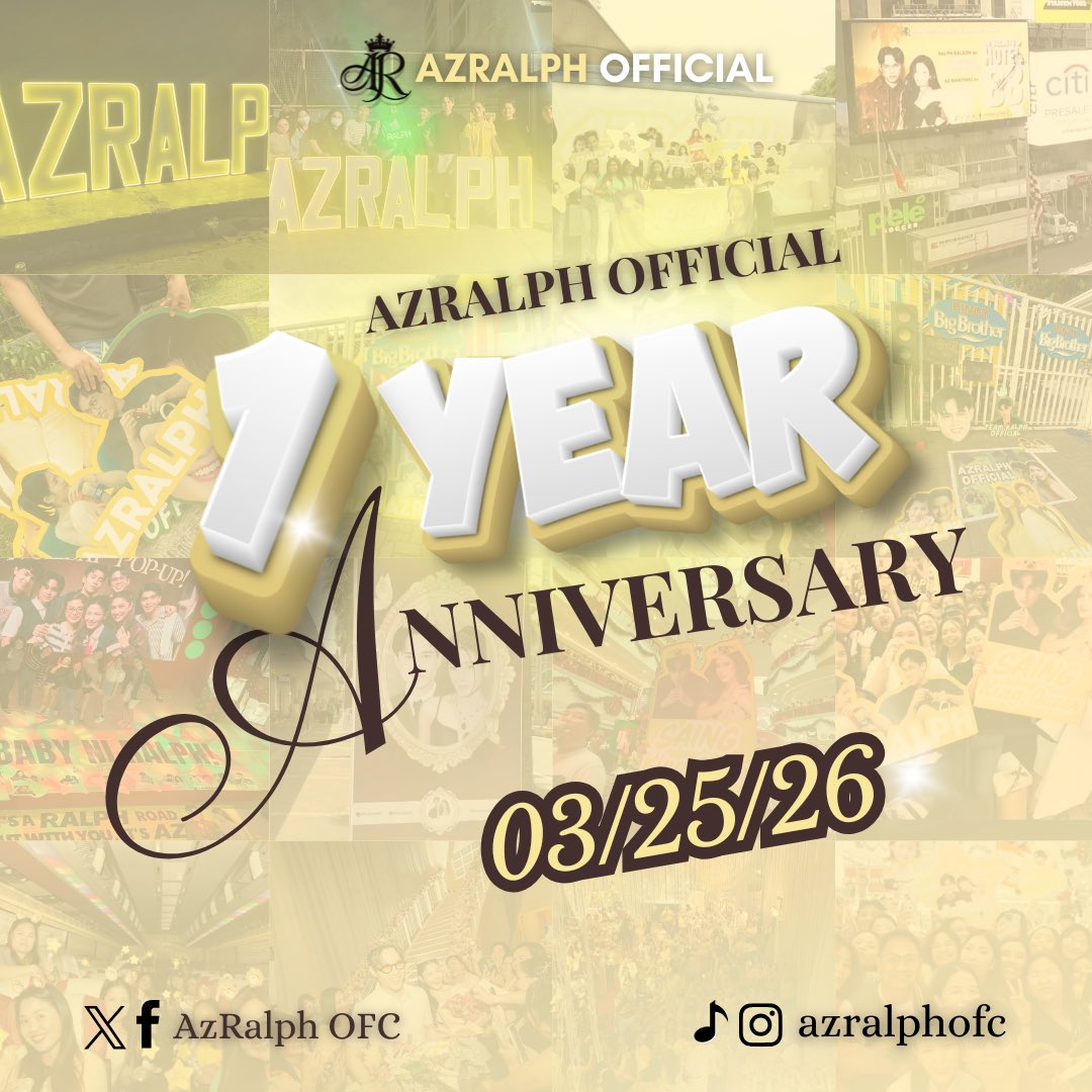 AzRalphOFC's tweet photo. 𝐎𝐧𝐞 𝐲𝐞𝐚𝐫 𝐚𝐠𝐨, 𝐰𝐞 𝐟𝐨𝐮𝐧𝐝 𝐞𝐚𝐜𝐡 𝐨𝐭𝐡𝐞𝐫 𝐢𝐧 𝐭𝐡𝐞 𝐦𝐨𝐬𝐭 𝐮𝐧𝐞𝐱𝐩𝐞𝐜𝐭𝐞𝐝 𝐰𝐚𝐲—𝐚𝐧𝐝 𝐬𝐨𝐦𝐞𝐡𝐨𝐰…

it felt like coming home💛

HAPPY 1st ANNIVERSARY AZRALPH!

It all began when Azriel Atira Martinez Coloma met Rafael August Arayata de Leon in one of the most famous houses here in the Philippines, the PBB house.

We first witnessed them as housemates searching and fighting for their dreams, not knowing they’ll be part of each other’s dream too. 

Two individuals with their own light, their own stories, and a quiet kind of magic that drew us in. Together, and even on their own, they inspired us in ways we didn’t expect.

As we celebrate our 1st anniversary, we open a new chapter with the same warmth we’ve always held onto.

Introducing the SILONG PROJECT: a series of heartfelt initiatives made with love, created to give back and bring us even closer. Because from the very beginning, we became each other’s silong, through every tear, every doubt, every lubog, iyak, pitik, balik, and every moment we chose to stay and fight together.

This anniversary exists because we had each other.

Happy 1st Anniversary, Razzles.
Here’s to the love that became our shelter…and the home we continue to build, together.

ONEderful YEAR WITH AZRALPH
#AZandRalphSilongNgRazzles