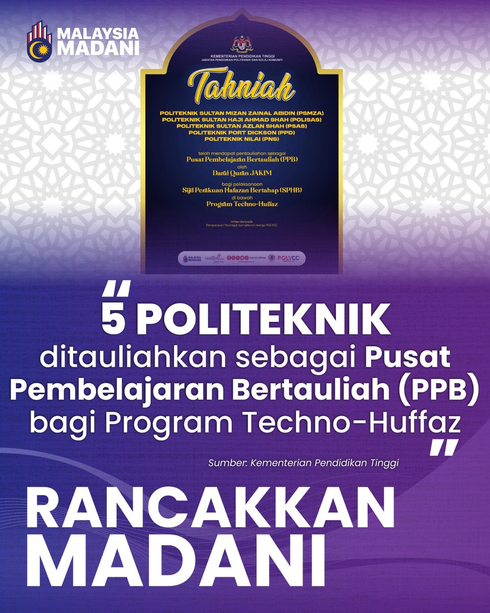 Kementerian Pendidikan Tinggi tweet media