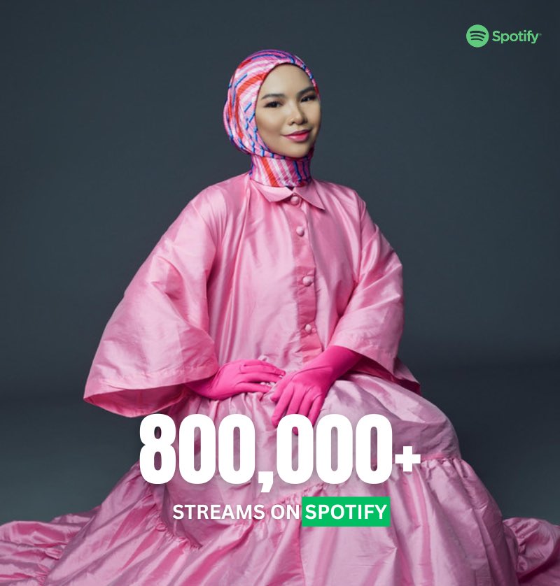 aaspotifynation's tweet photo. 📈| ‘Gema Raya’ by Aina Abdul has surpassed 800K streams on Spotify!

— It is Aina’s 3rd Raya song and 17th overall to reach this mark.

#TheOneAndOnlyAinaAbdul https://t.co/6tdelU5rQv