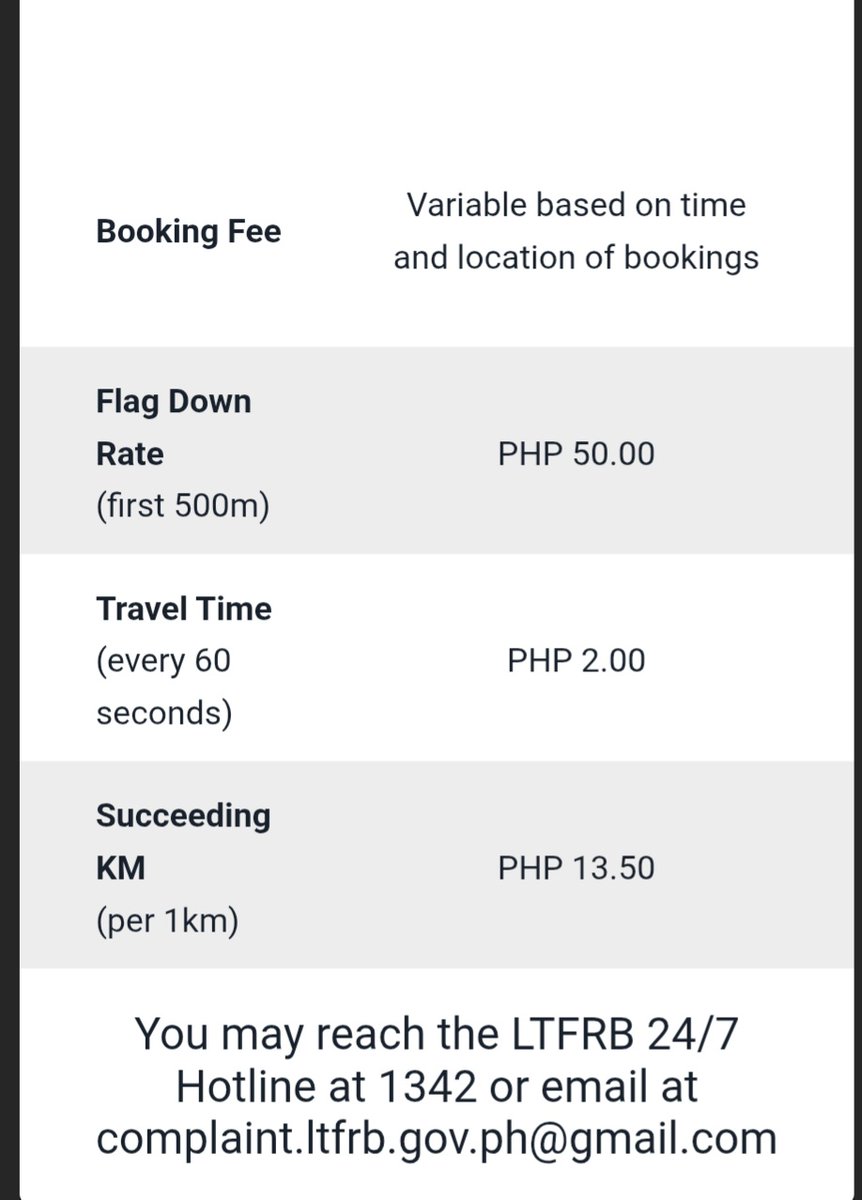 tqlady's tweet photo. Been using grab taxi since last week, mas cheaper na kasi than car (tnvs). This morning I was shocked na ang booking fee ko ay 79 for a 13 kilometer trip. Si @grabph is not very transparent about it. Kahit ang receipt walang breakdown ng fees. @LTFRB @LTFRB_Official please check https://t.co/x3nvjM1Z7y