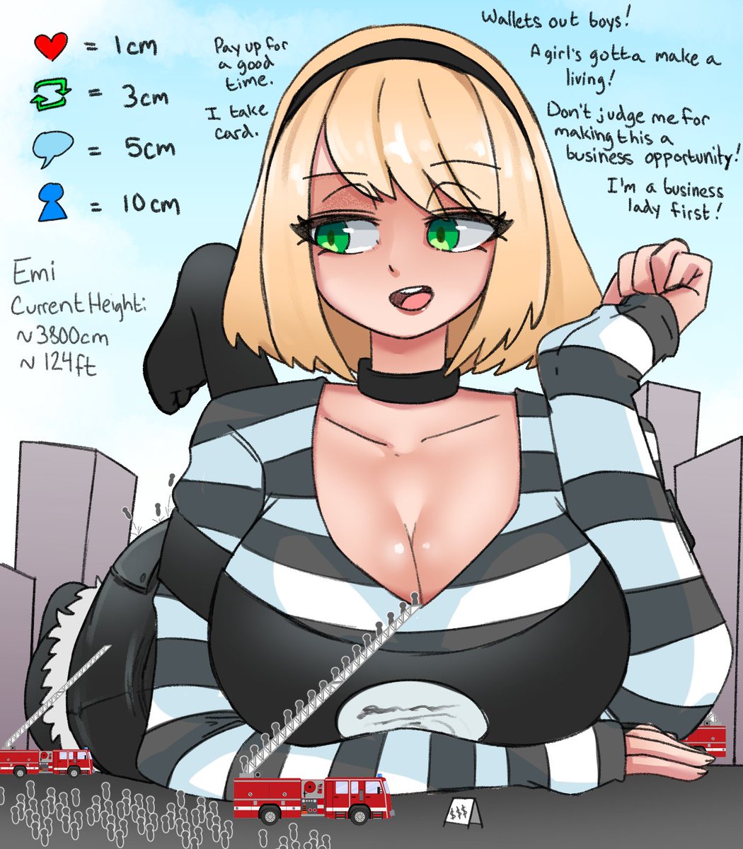 Quick, someone spot me some cash!
#giantess