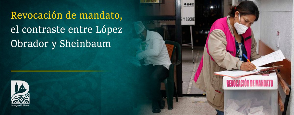 ImagenPoblana's tweet photo. Revocación de mandato, el contraste entre López Obrador y Sheinbaum. 🤔

https://t.co/Ecqs40qoMh https://t.co/OoLLMmqOWt