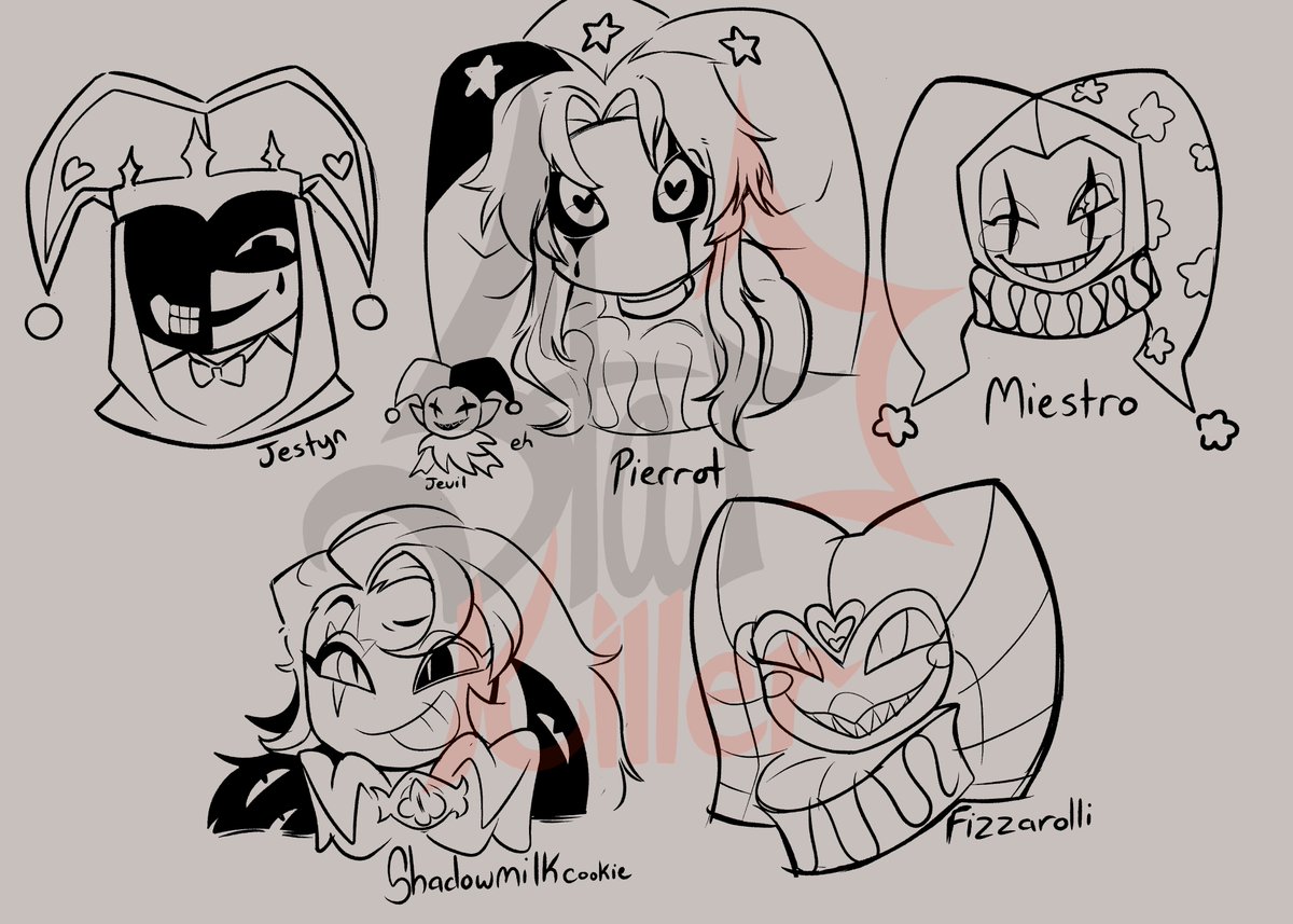 Jester doodles #Thefreakcircus #Kingdomofmarionettes #crk