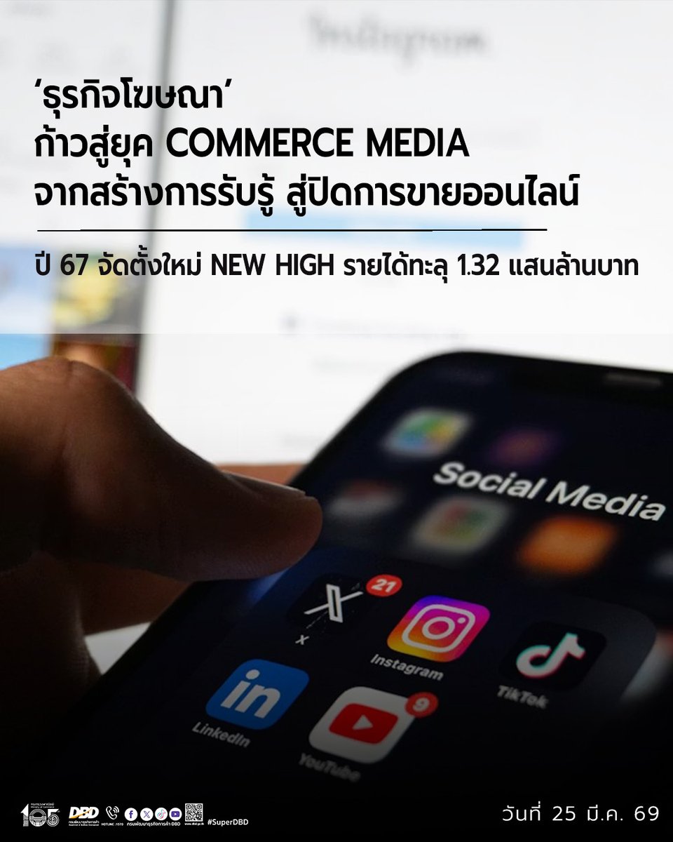 กรมพัฒนาธุรกิจการค้า DBD tweet media