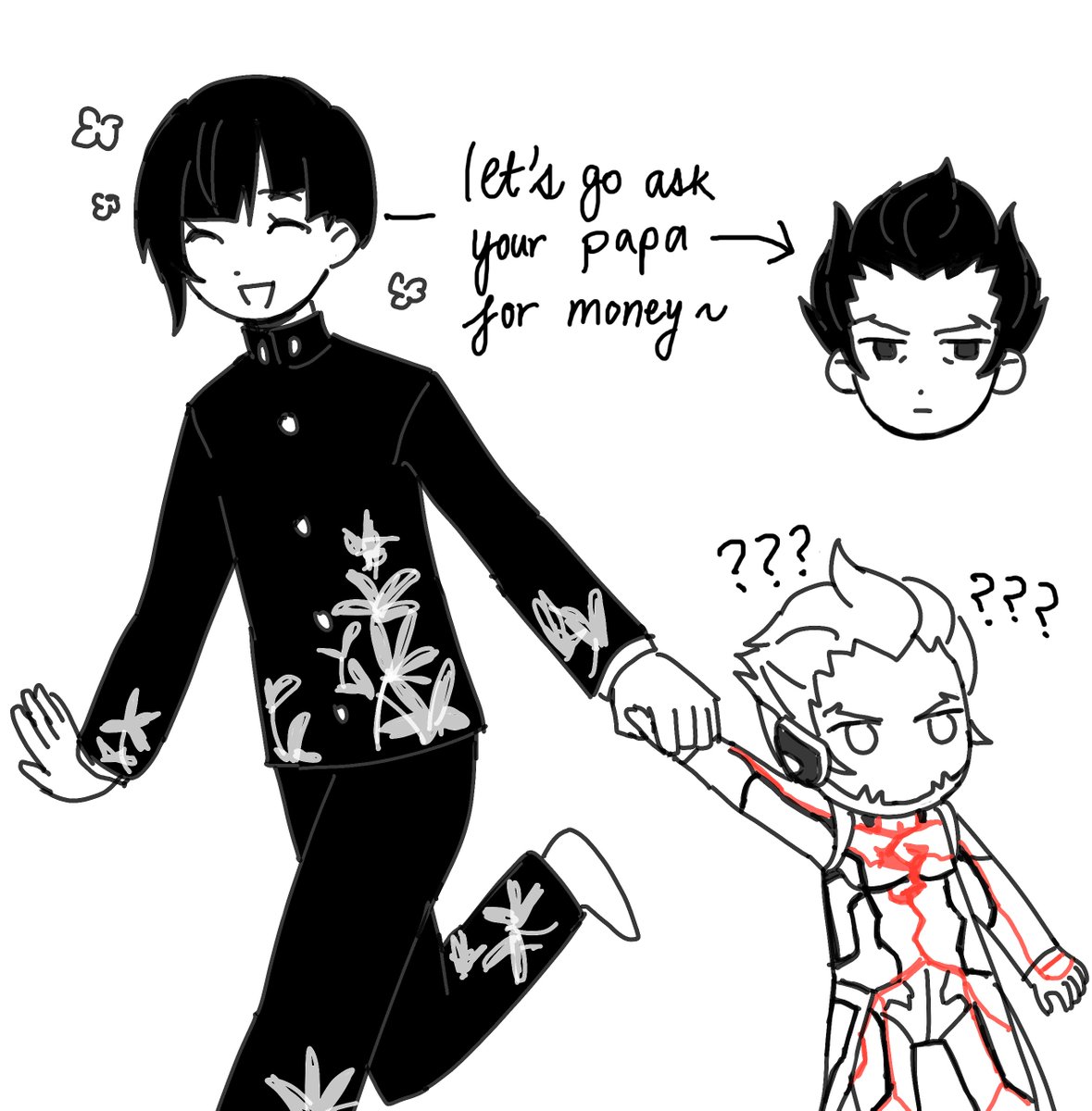 darkeningdusk_'s tweet photo. baby mode aogami doodles #smtvv https://t.co/i9O70pk2D0