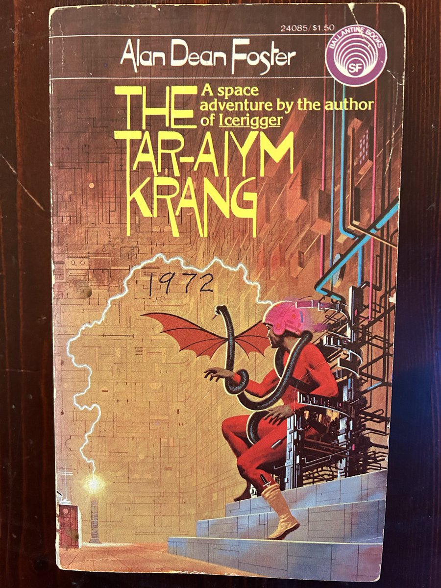 fugitivehistor1's tweet image. Found on today’s walk. Not sure I’ll read this, but couldn’t resist the retro (1972, I presume?🙄) cover and bizarre funky typeface. Haven’t really read much of this guy’s stuff… #books #scifi #weird