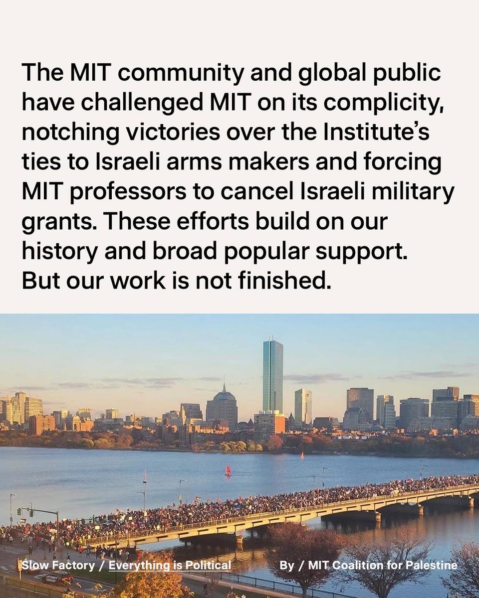 MIT Coalition for Palestine - Commentary tweet media
