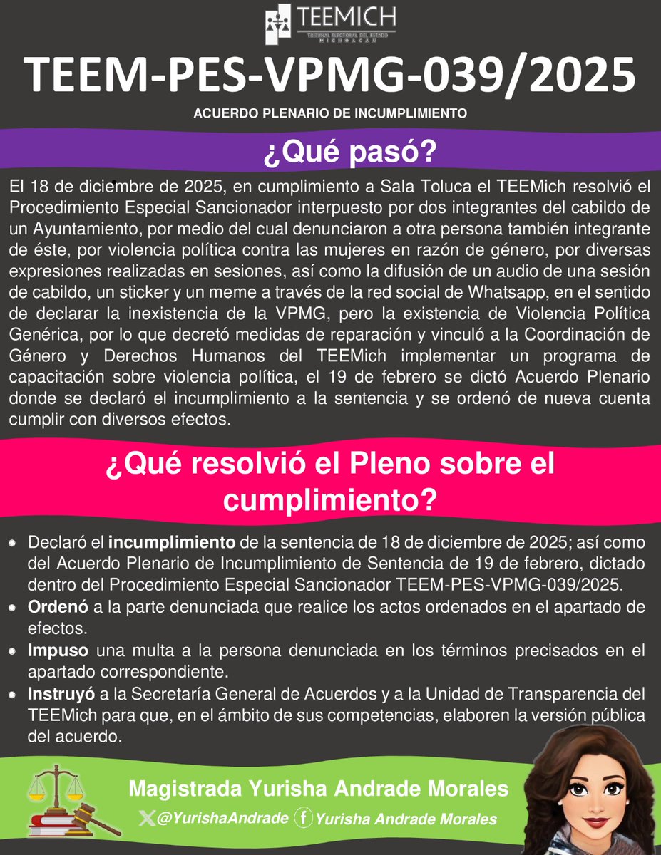 Magistrada Yurisha Andrade tweet media