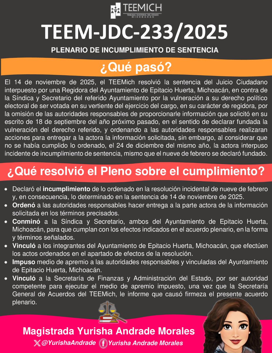 Magistrada Yurisha Andrade tweet media