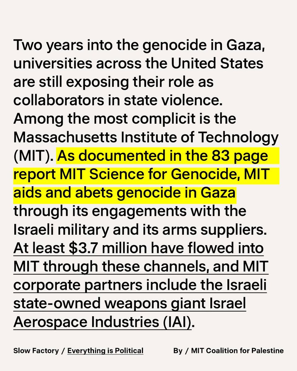 MIT Coalition for Palestine - Commentary tweet media