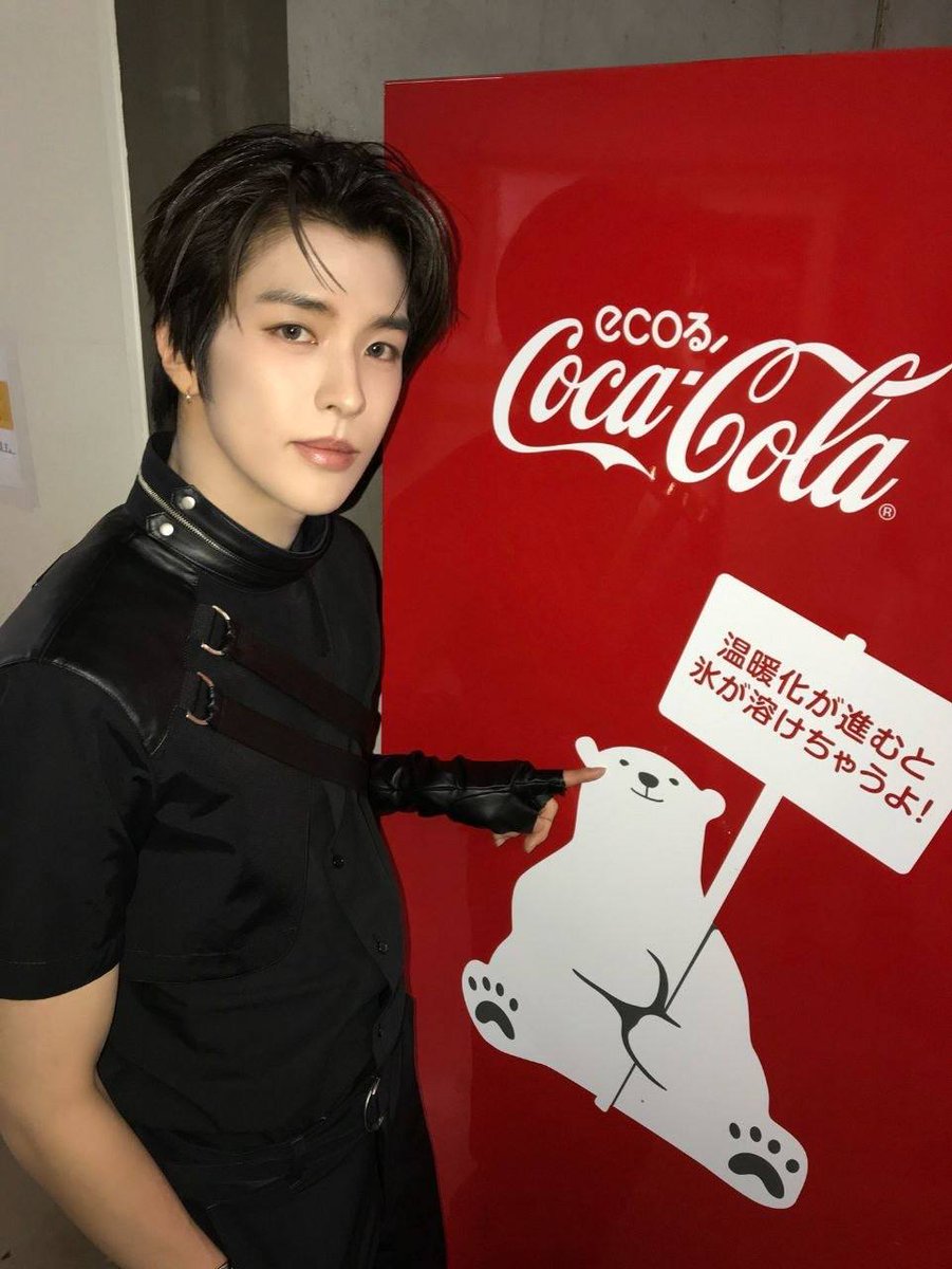 soxngha's tweet photo. honestly, nothing tastes as good as that first sip of cold cola after giving 1000% on stage. we might look all cool and edgy in these outfits, but give us five minutes near a red machine and we’re basically just kids again. https://t.co/x94gLjWMPm