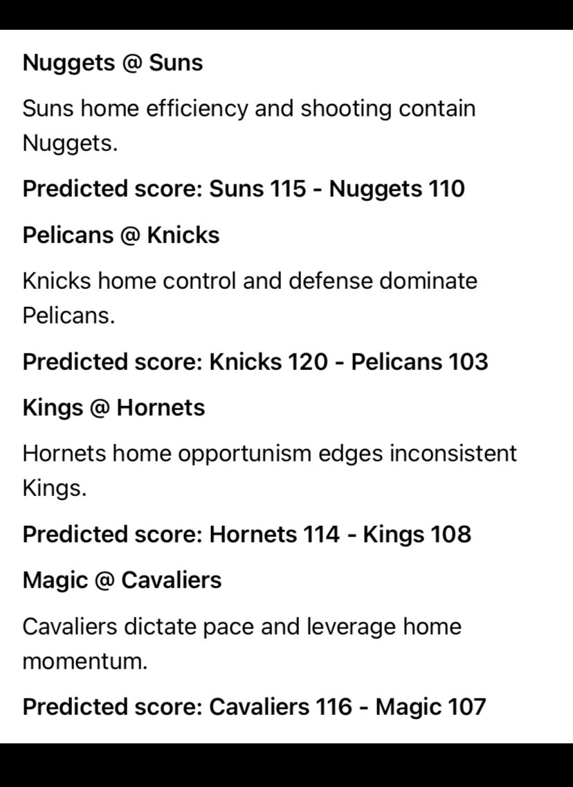 AstrapiV's tweet photo. 🏀Public + money both leaning Denver
LIVE dog value strong. #NBA 

🔮Suns 117 - Nuggets 114 https://t.co/PHinFazyF6
