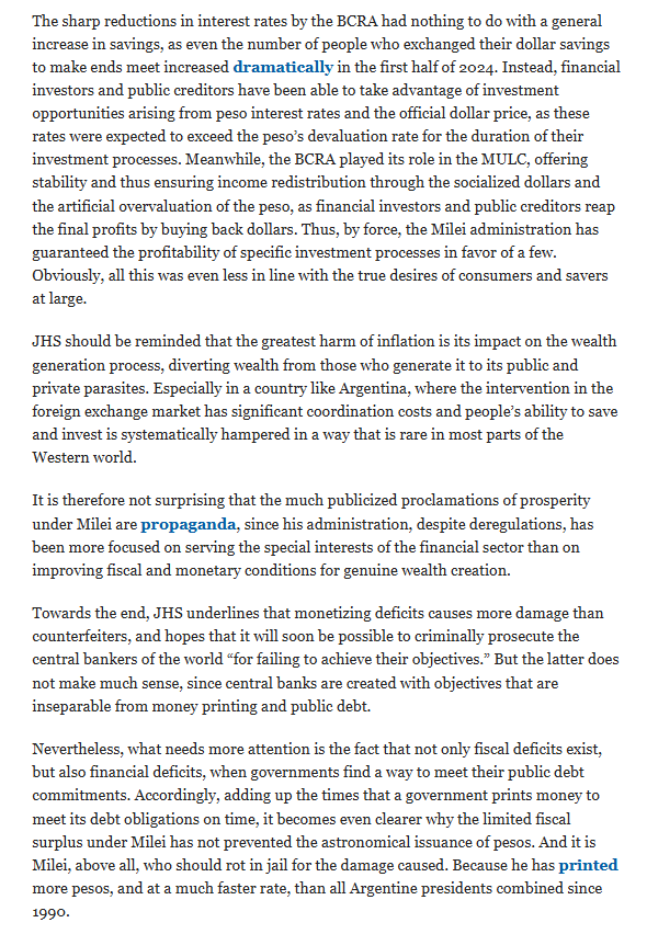<a href="/DrMarkThornton/">Mark Thornton</a> <a href="/realDonaldTrump/">Donald J. Trump</a> <a href="/elonmusk/">Elon Musk</a> <a href="/VivekGRamaswamy/">Vivek Ramaswamy</a> <a href="/mises/">Mises Institute</a> Hi, Mark. Last year I analyzed that article, pointing out that Milei was portrayed in a way that was extremely far from reality. I don’t think any Austro-libertarian scholar with moral integrity will ever look at Jesús Huerta de Soto in the same light after reading my piece.