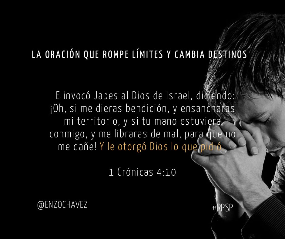1 Crónicas 4
Tu pasado no define tu futuro. Jabes nació en dolor, pero vivió en bendición porque invocó a Dios. Cuando Dios está contigo, el territorio se expande y el mal no te destruye. Hoy es día de orar diferente. No es suerte, es oración: el poder de invocar a Dios.
#rpsp