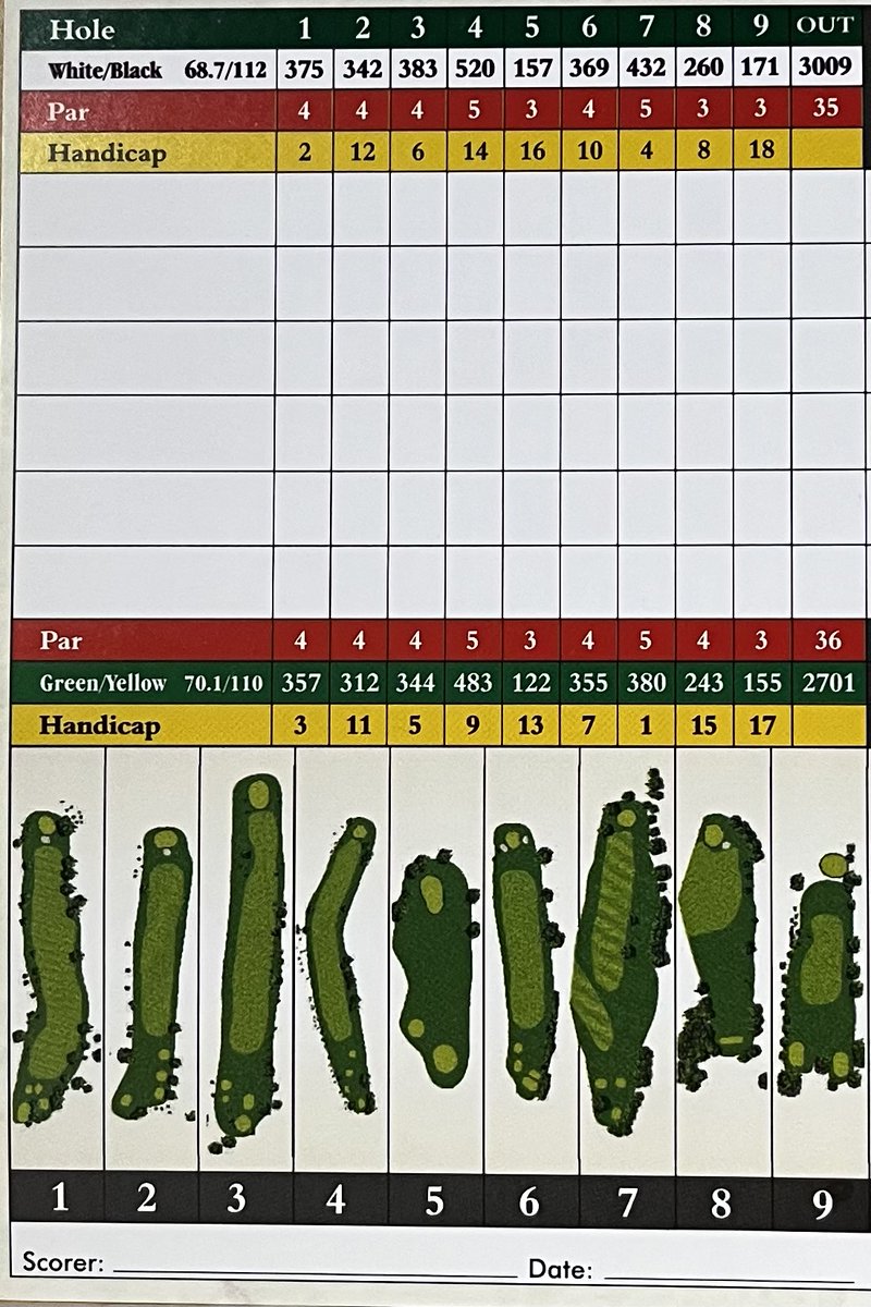 Daily Scorecard Golf tweet media