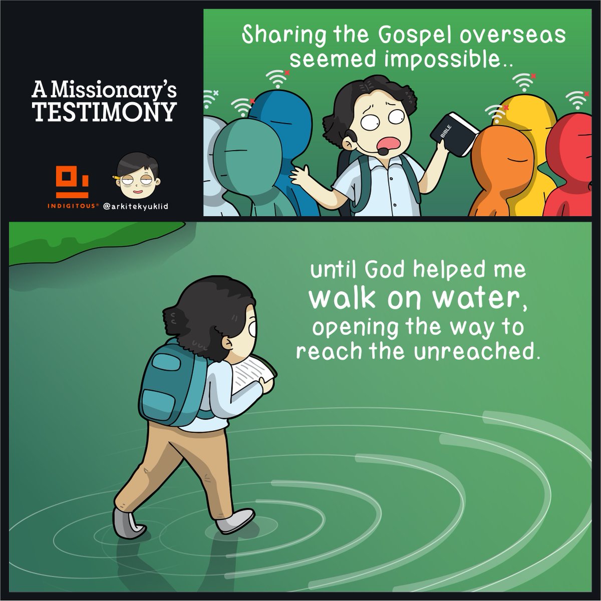 indigitous's tweet photo. This missionary didn't know where to start.

Have you ever felt the same way? Maybe you have a desire to share Jesus with those in your life, but you don't know how to begin.

Get started today: https://t.co/uUjD8fuZaZ

Art by @Arkitekyulid https://t.co/Q7GB3kAnh4