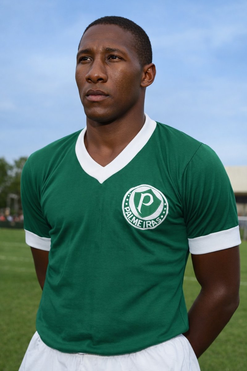 Djalma santos, o melhor lateral da história do Futebol com essa espetacular camisa palestrina, imagem colorida por mim, ajude meu Trabalho retuitando e principalmente me seguindo