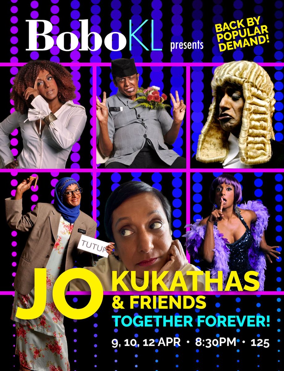 Jo Kukathas is often overshadowed by her 5 alter-egos - Ribena Berry, YBeeee, Puan Badariah, Judge Mental Singh and Curry Spice. Now she’s taking centre stage at BoboKL to tell her side of the story. 

<a href="/ICTweeets/">Instant Café Theatre ☕️🥃</a> <a href="/YBeeee/">YBeeee #MP4UluKatak</a> 

cloudjoi.com/shows/5514-jo-…