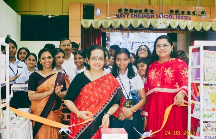 IN_NCSKochi's tweet image. Step into the world of books! 📚
NCS Kochi, with DC Books, hosts Book Fest (24–27 Mar 26), inaugurated by Mrs. Jayashree A. Menon, HM. Open 0930h–1630h for all students &amp;amp; parents. #BookFest #ReadingCulture #NCSKochi