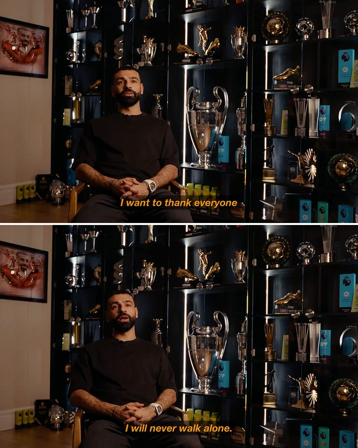 The_RedsIndo's tweet photo. Salah: "This club will always be my home, to me and to my family. Thank you for everything. 

Because of all of you, I will never walk alone."

Broooo😭😭😭 https://t.co/v3M2mQhQkn