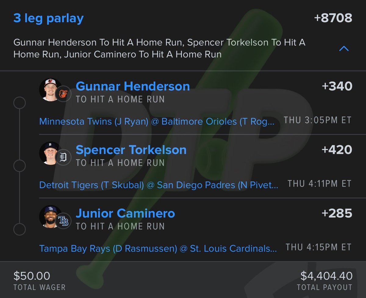 bbrownDTP's tweet photo. 💣 Opening Day Dinger Lay

🔗: https://t.co/ifC3on2ZgG

📊 Provided by @PropFinderApp 

🎟️ Save 30% on any plan with code “BBROWNDTP” https://t.co/W591mRP13u