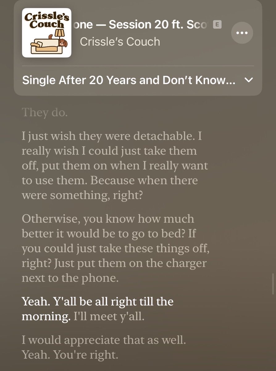 This part lol!!! I too have wished my gurls were detachable. Like why can’t I choose which cups I wanna wear for which days &amp; outfits lol
This is my 1st listen/ episode for <a href="/crissles/">king crissle</a> new podcast and so far, so good. I like it 🎧 🛋️ <a href="/ScottieBeam/">BLACK AMERICAN PRINCESS</a>