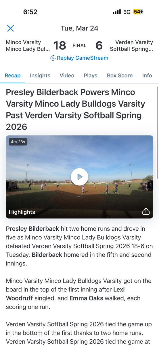 Presley Bilderback 2028 tweet media