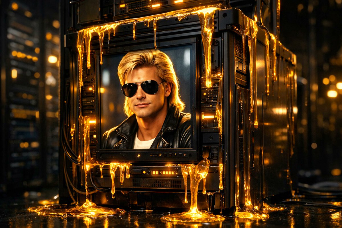 dstrausser83's tweet image. AI Val Kilmer just sent a 50-page rider. He refuses to render a single frame unless the server farm is cooled with liquid gold and the GPUs are serenaded by a choir of monks. The uncanny valley has high standards. #ValKilmerAI #AIDiva #TechHumor