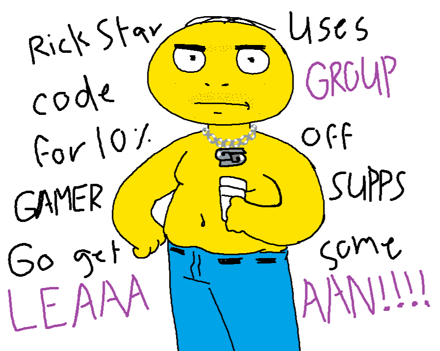 Since I didn't make it in and Rick Star probably wont be relevant in the next ylyl here's the art I was gonna show the guys if I was in the vc
Use code Group for 10% off lean, Rick Star uses it.