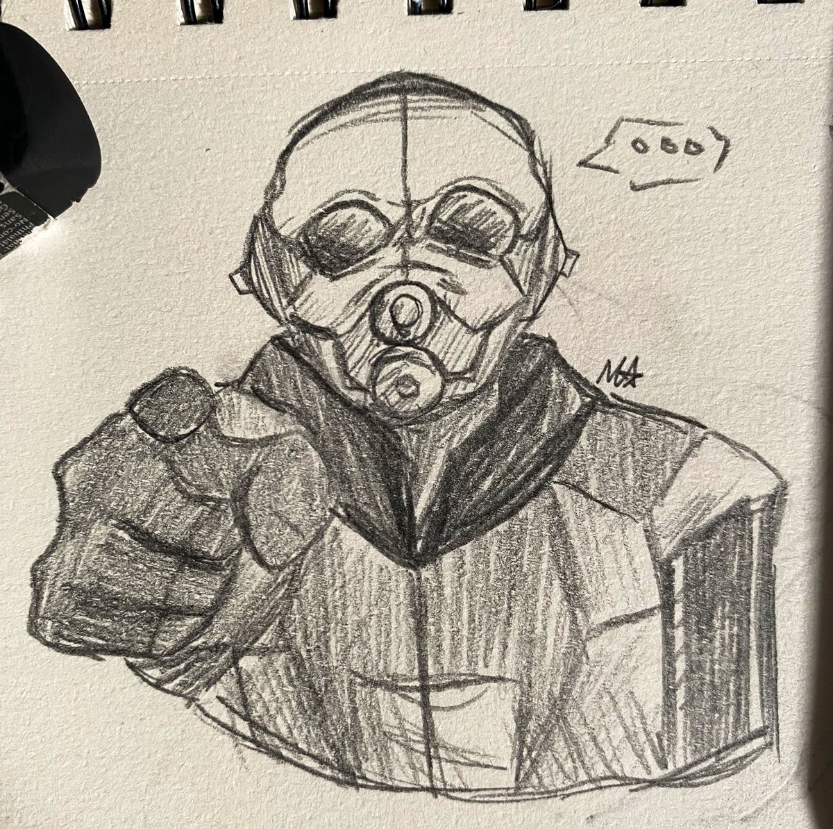 M0therLem0n's tweet photo. My first time drawing a metro cop guy, very proud of it, since I was extremely passionate with it in the moment.
.
.
.
.
.
.
.
.
#sketchbook #sketchbook #traditionalart #halflife #metrocop #hl #halflifeart https://t.co/bKs0YY69ET