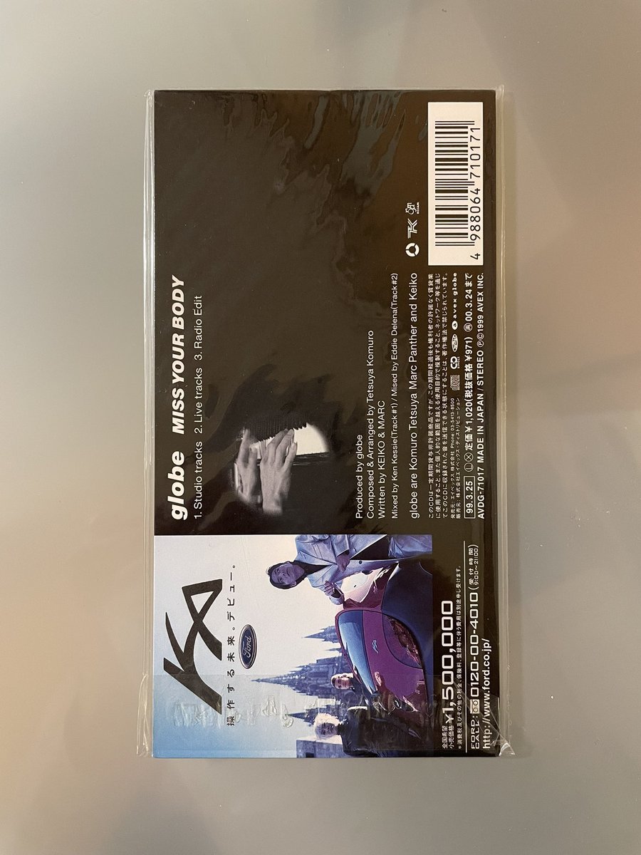 hanimage58's tweet image. 1999年3月25日にglobeの「MISS YOUR BODY」が発売されて27周年。globeメンバーによるプロデュース作品です。FORD「Ka」キャンペーンソングに起用されました。あえて売れ筋を狙っていない、大人の気だるいムードが漂う心地よい作品に仕上がっておりBGMとして聴きたくなります。
#globe
#MISSYOURBODY