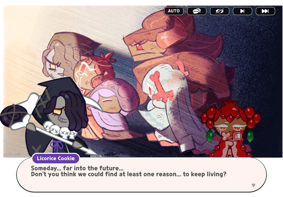 YukikoYukimura's tweet photo. ///CRK SPOILERS
Licorice being the one to encourage pomegranate to keep on living with DE now gone oh that was so sweet I’m so happy they have each other https://t.co/xHW5KiMkvk