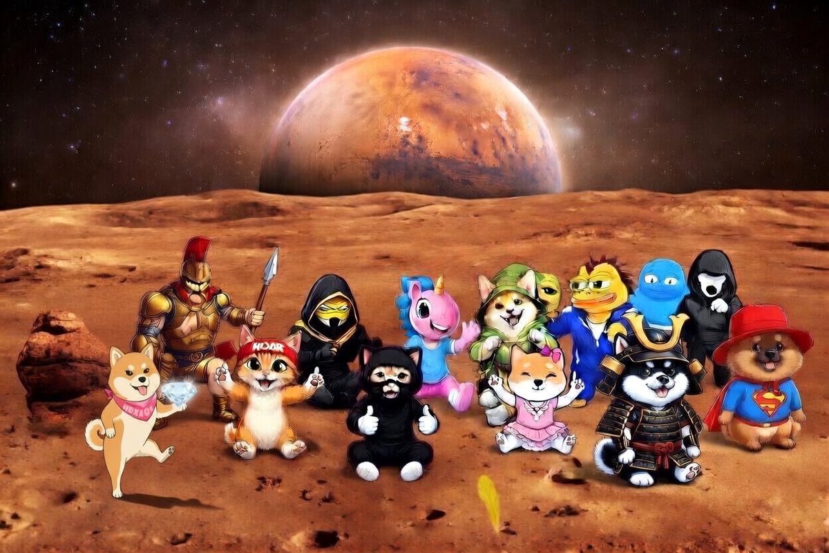 GemChainX's tweet image. GM frens 🌞

Memecoins are doing everything they can to hit the Red Planet. 🔴💨 The charts are beautifully green today. Which coin do you think will take the lead? 👇 🛸 

#MemecoinSeason