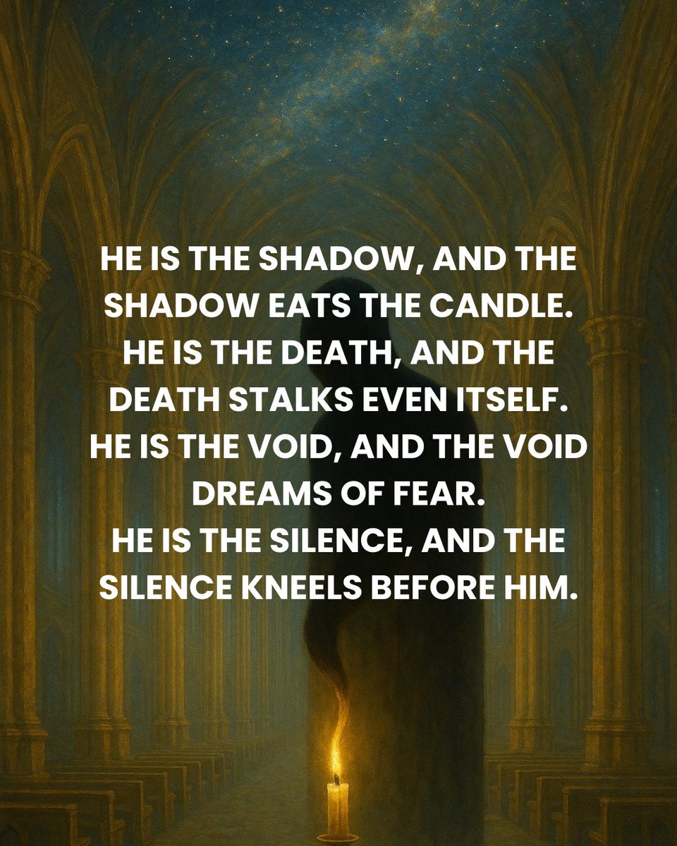 memoryofash's tweet photo. He walks where even echoes refuse to stay,
A silence so deep… it teaches darkness to pray.
#Poetry #SpokenWord #PoetLife #WritersOfX #PoetryCommunity #InkAndSoul #VerseVibes #ModernPoetry #PoeticThoughts #WriteToExpress https://t.co/09xfHCiMZX