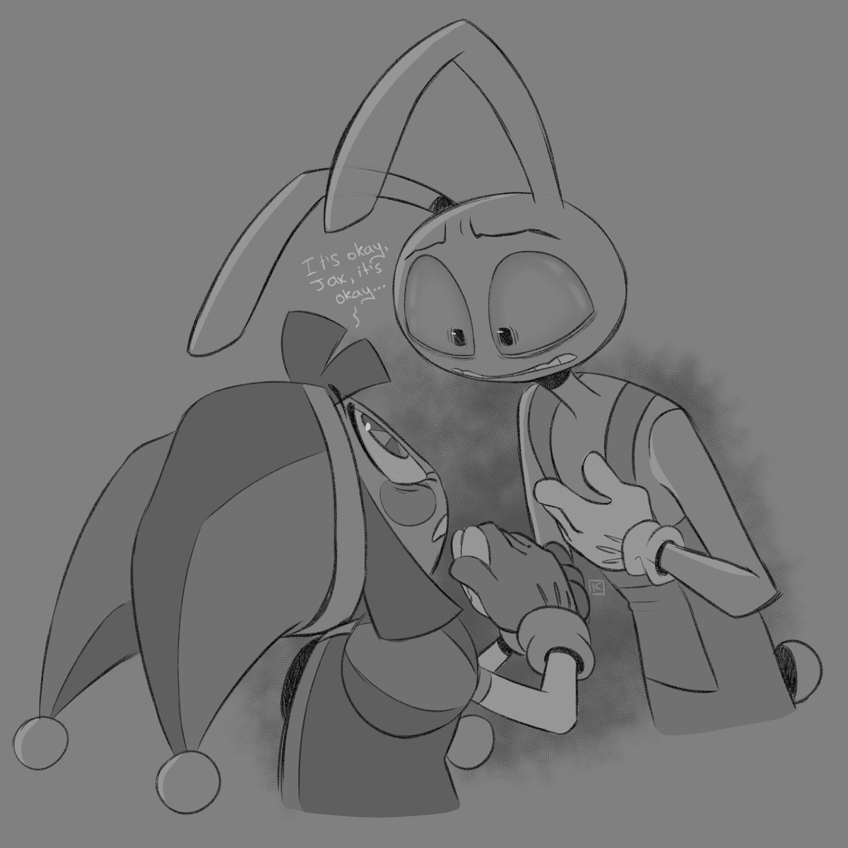 I love all the art where Pomni comforts Jax after Caine's torture