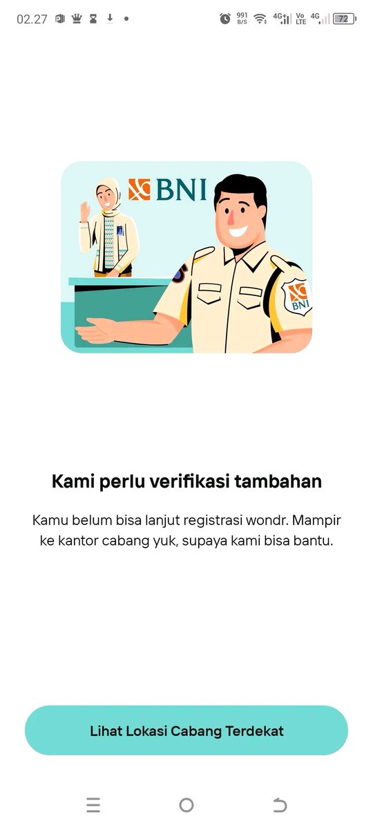 ahmrudii's tweet photo. Halo @BNI, apakah ada solusi selain ke kantor cabang? https://t.co/rWZrJpiN1e