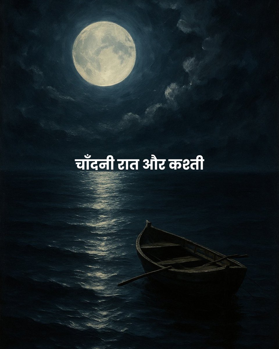 memoryofash's tweet photo. चाँदनी में बहती रही मेरी ख़ामोश दास्तान,
कश्ती थी या दिल मेरा… जो किनारों से अनजान।
#Poetry #SpokenWord #PoetLife #WritersOfX #PoetryCommunity #InkAndSoul #VerseVibes #ModernPoetry #PoeticThoughts #WriteToExpress https://t.co/bmlLyk8tyN