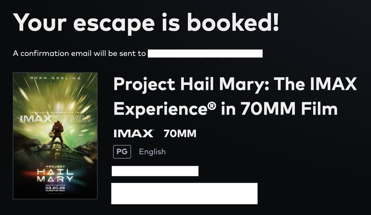 auroramoonskyes's tweet image. refreshed that stupid cineplex page for two days and still almost missed out on booking a good seat but i got 'er done in the end #leggo