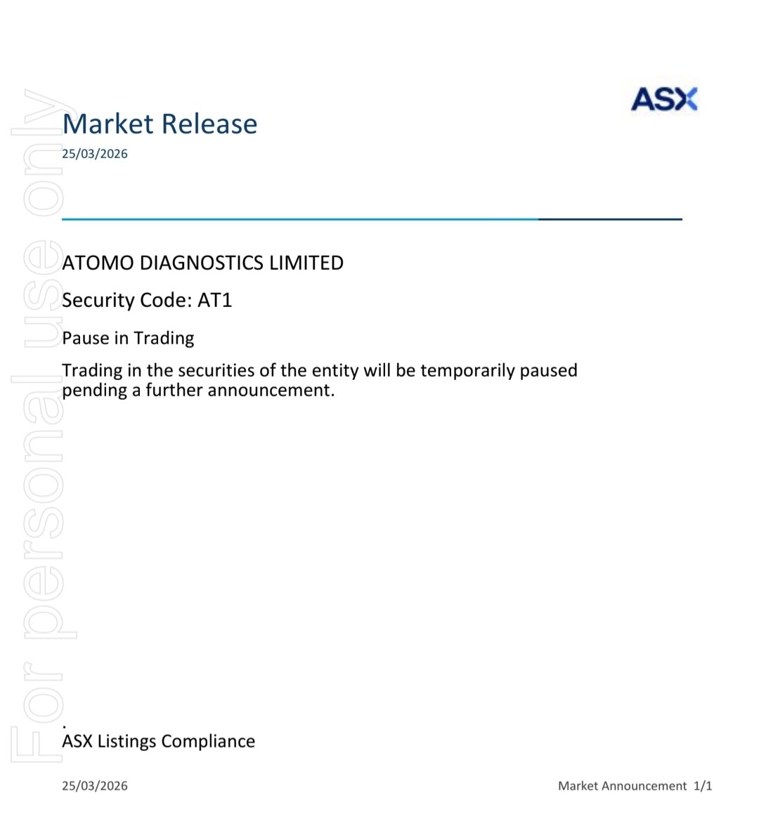 StoicInvestors's tweet image. 🇦🇺 Now #AT1 has paused alongside $LDX 

Oh the suspense. 

This is getting juicy. 

If it is a CLIA Waiver on a day like today we will pop very hard. 

GLTAH 

#medtech #stockstotrade #TradingStrategies #asx #asx200