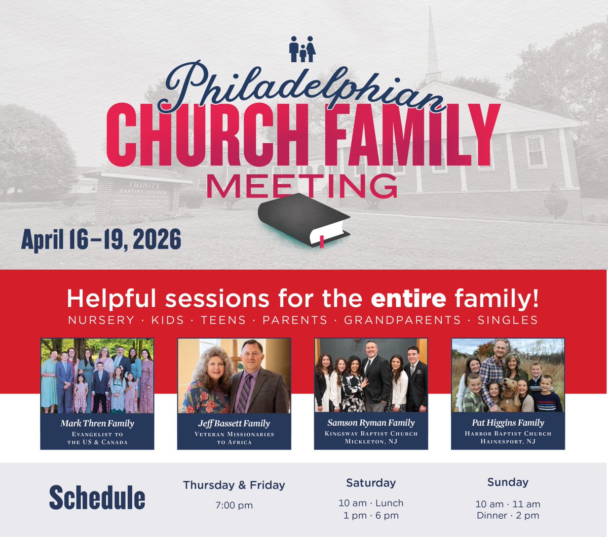 TBCministries's tweet photo. We're gearing up for our Church Family Meeting Next month. Come and enjoy the preaching, singing, and helpful sessions for every member of the family and the church.
You Can Register here: https://t.co/ICzMazxt4k https://t.co/0Nn5AMIC6N