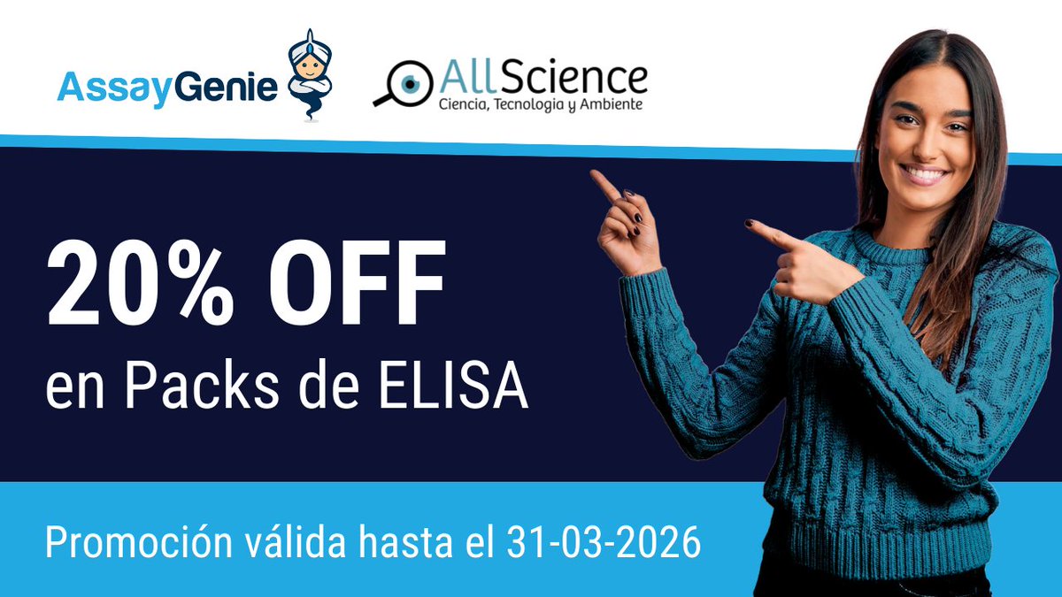 ¡Aún tienes oportunidad de adquirir con 20% de descuento los Packs de #ELISA de <a href="/AssayGenie/">Assay Genie</a>. 

Conoce los detalles de la promo aquí >> linkedin.com/pulse/20-off-e…