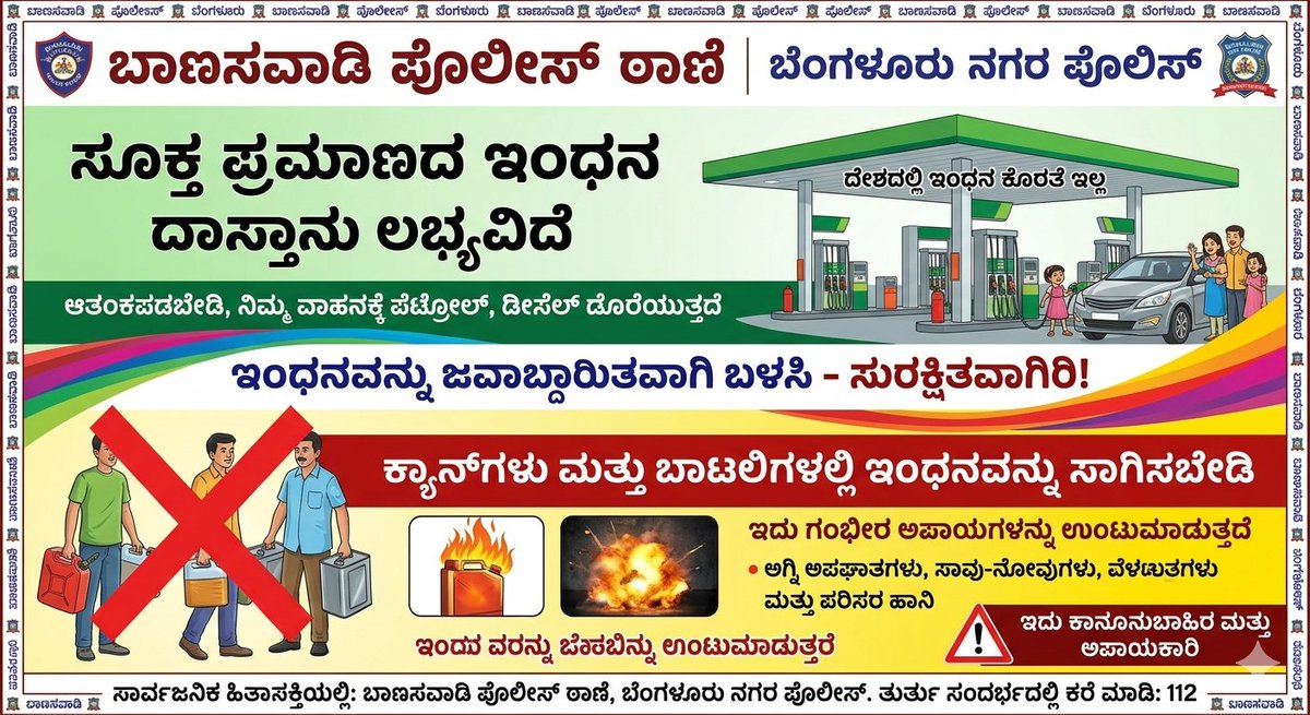 BANASAWADI PS ಬಾಣಸವಾಡಿ ಪೊಲೀಸ್ ಠಾಣೆ tweet media