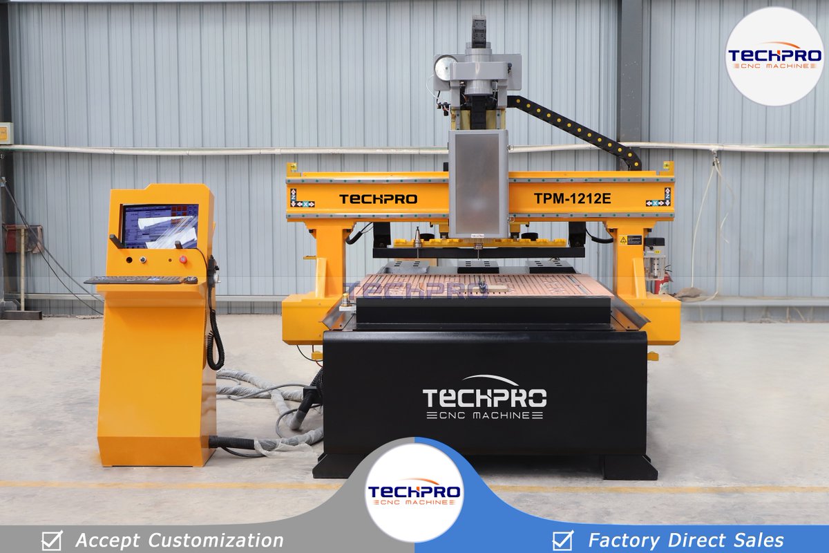 Christytechpro's tweet photo. TECHPRO CNC 1200*1200mm ATC Automatic Tools Changer Cnc Router Machine TPM1212E

Email: export05@techprocnc.com
Whatsapp/Wechat: +8615964016376

#cncroutermachine #atccncmachine #cncwoodrouter #toolschangespindle #spindlemotor #woodengraving #3dcarving #woodcuttingmachine https://t.co/YECBhyPQPK
