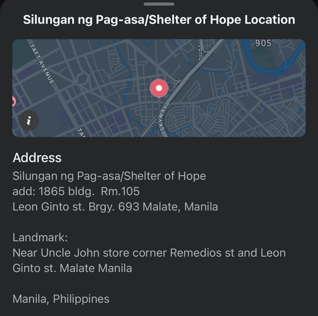 AkoSiMandaragat's tweet photo. KUNG MAKADAAN KAYO BANDANG REMEDIOS COR LEON GUINTO SANA MAKADALAW KAYO SA

SILUNGAN NG PAG-ASA (Halfway house para da mga batang may cancer at kanilang pamilya while they are under chemo therapy)

https://t.co/hfLUTOKteA https://t.co/qebmo4fQ7I