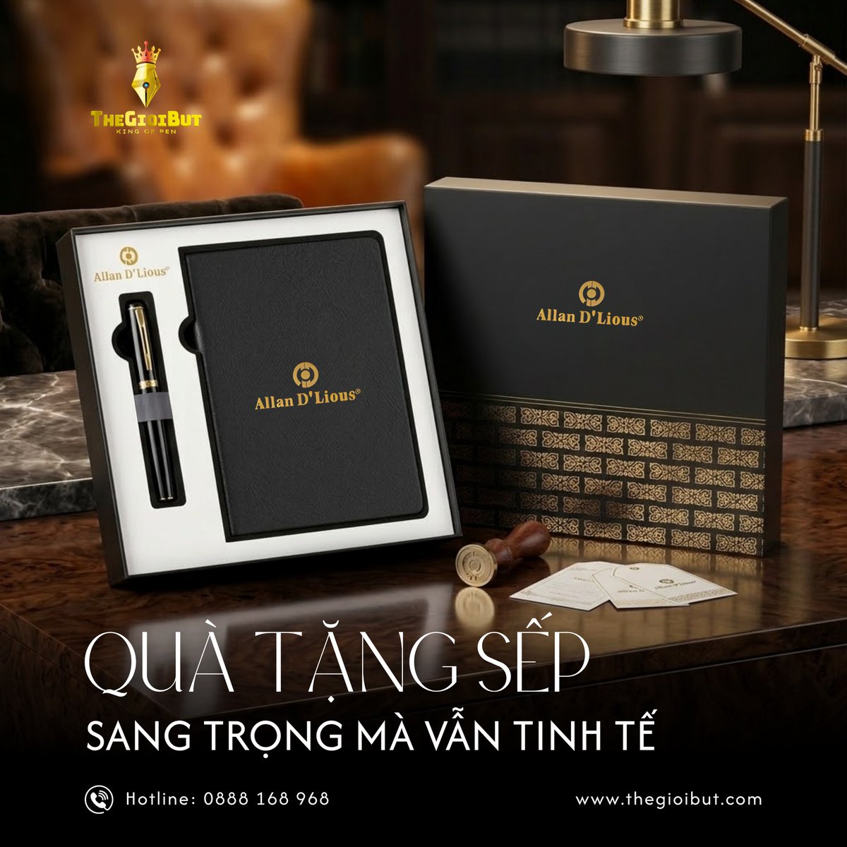 thegioibut's tweet photo. QUÀ TẶNG SẾP - SANG TRỌNG TINH TẾ

Một món quà dành cho sếp không cần phô trương, chỉ cần đủ tinh tế để thể hiện sự trân trọng. Bút ký cao cấp với thiết kế thanh lịch là lựa chọn cân bằng giữa đẳng cấp và sự nhã nhặn. Hotline: 0888.168.968 https://t.co/lkyxd6tgWS