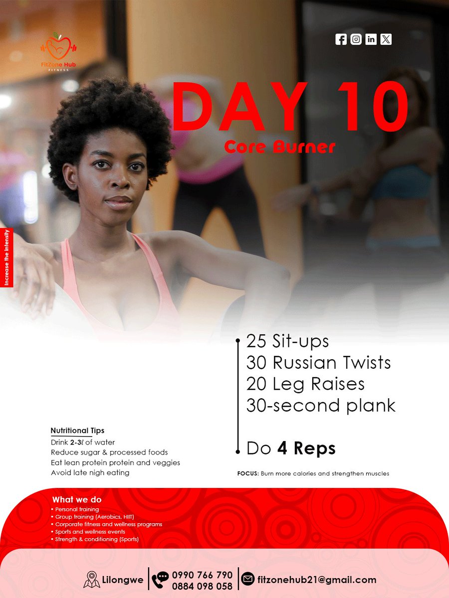 FitZoneHubMw's tweet photo. Day 10..... https://t.co/MyI3tFIpJh
