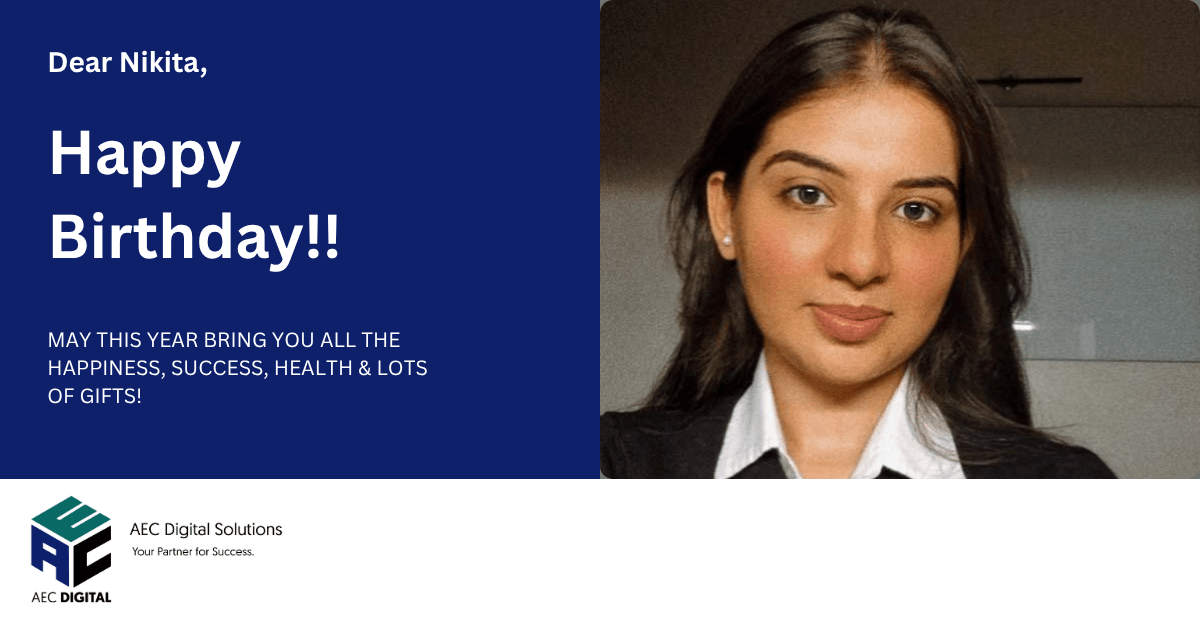 AEC_Digital_Sol's tweet photo. Happy Birthday, Nikita! 🥳
Your dedication and energy make a difference every day. Wishing you a fantastic year ahead! 🎂✨
#TeamAEC #BirthdayCelebration https://t.co/OvLipGFeL0