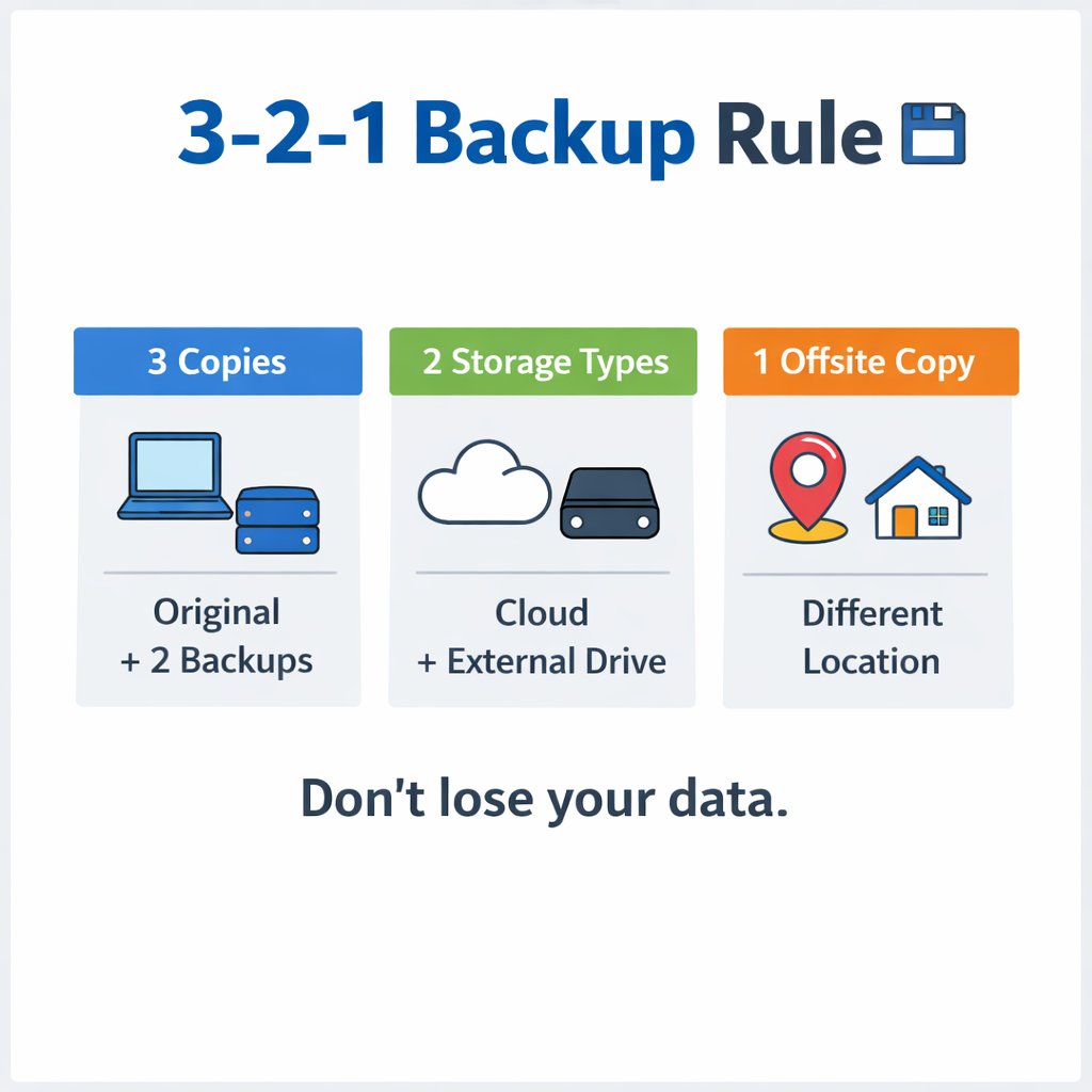 minitool_'s tweet image. Most people don’t back up their data… until it’s too late 😬

Follow the 3-2-1 rule:
✔️ 3 copies
✔️ 2 storage types
✔️ 1 offsite

Simple. Powerful. Essential. 💾
❓ When was the last time you backed up your data?
Set up your own backup plan:👇
minitool.com/backup-tips/3-…
#Backup