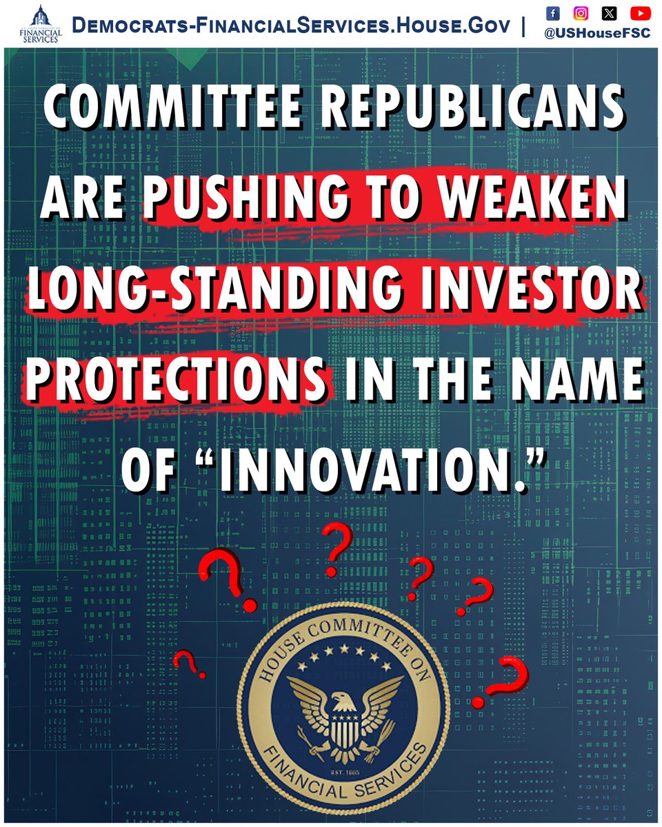 House Committee on Financial Services - Democrats tweet media